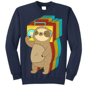 Retro Boombox Sloth Sweatshirt