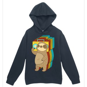 Retro Boombox Sloth Urban Pullover Hoodie