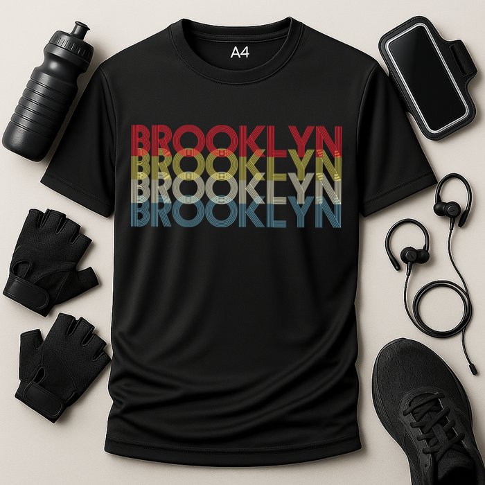 Retro Brooklyn Logo Cooling Performance Crew T-Shirt