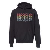 Retro Brooklyn Logo Premium Hoodie