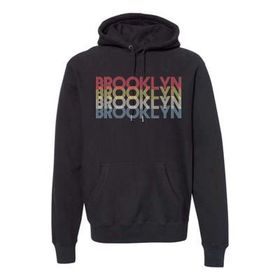 Retro Brooklyn Logo Premium Hoodie