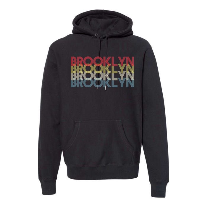 Retro Brooklyn Logo Premium Hoodie