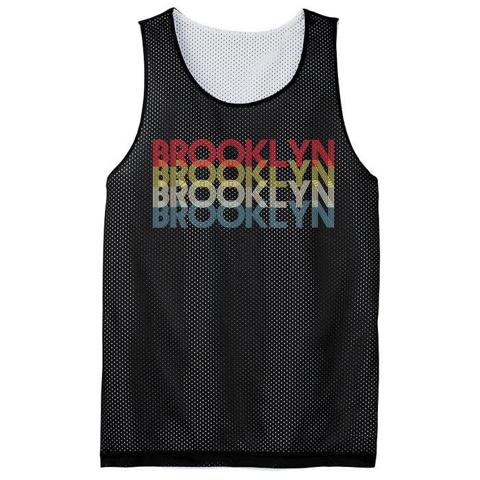 Retro Brooklyn Logo Mesh Reversible Basketball Jersey Tank