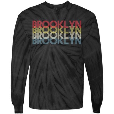 Retro Brooklyn Logo Tie-Dye Long Sleeve Shirt