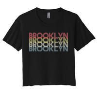 Retro Brooklyn Logo Women's Crop Top Tee