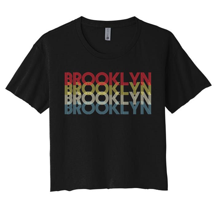 Retro Brooklyn Logo Women's Crop Top Tee