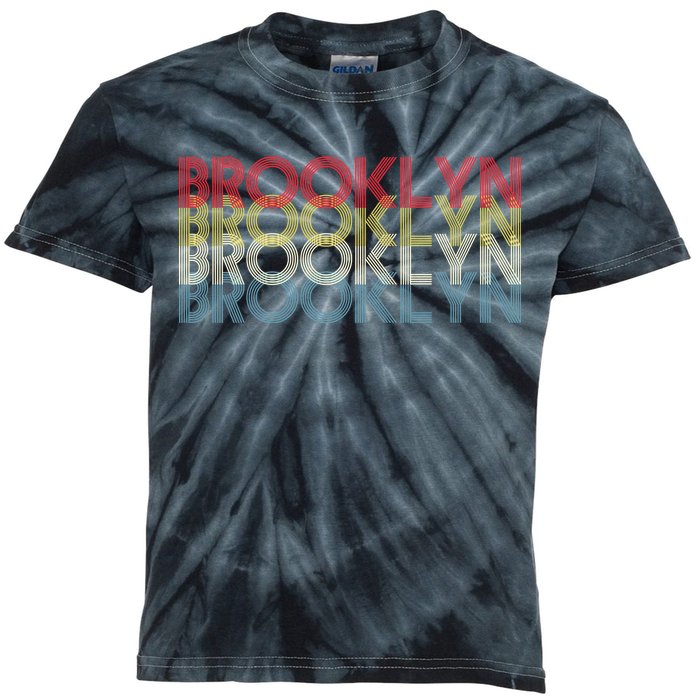 Retro Brooklyn Logo Kids Tie-Dye T-Shirt