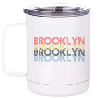 Retro Brooklyn Logo 12 oz Stainless Steel Tumbler Cup