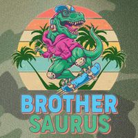 Retro Brother Saurus T-Rex Dinosaur Legacy Tie Dye Trucker Hat