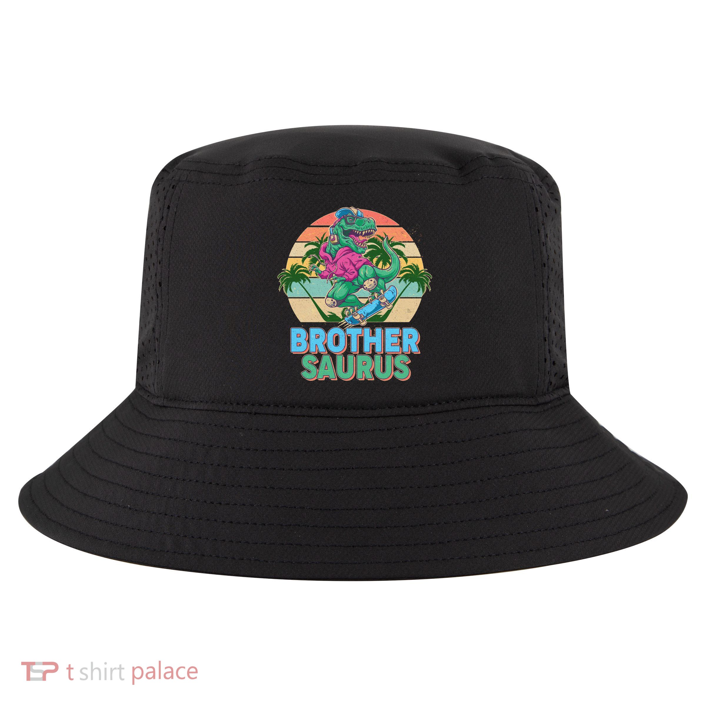 Retro Brother Saurus T-Rex Dinosaur Cool Comfort Performance Bucket Hat