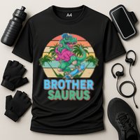 Retro Brother Saurus T-Rex Dinosaur Cooling Performance Crew T-Shirt
