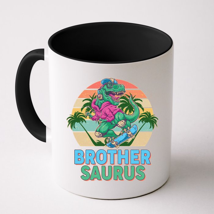 Retro Brother Saurus T-Rex Dinosaur Mug