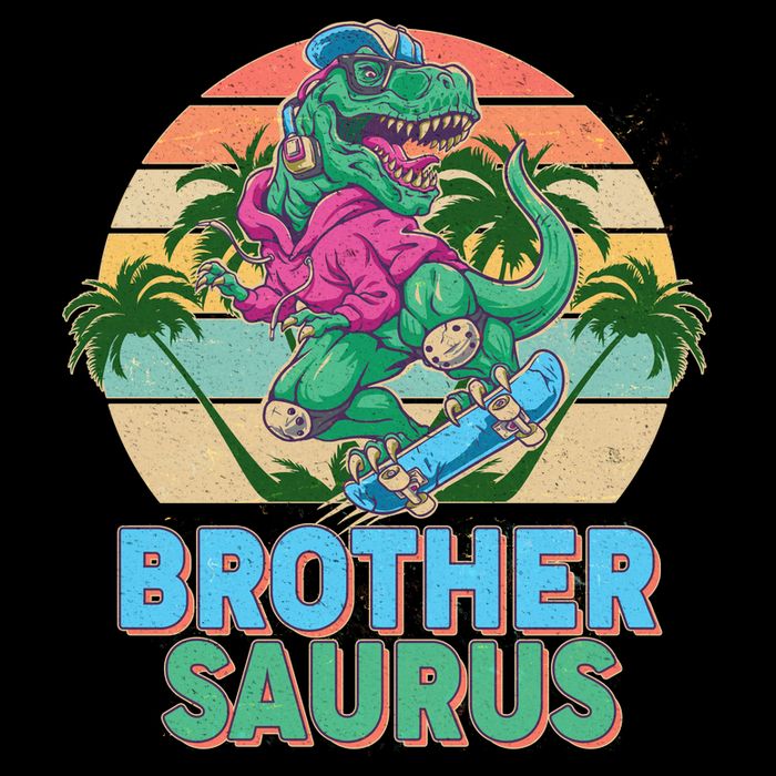 Retro Brother Saurus T-Rex Dinosaur Mug
