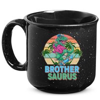 Retro Brother Saurus T-Rex Dinosaur 15oz Campfire Ceramic Mug