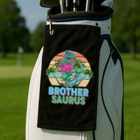 Retro Brother Saurus T-Rex Dinosaur Golf Towel