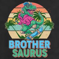 Retro Brother Saurus T-Rex Dinosaur Golf Towel