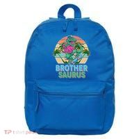 Retro Brother Saurus T-Rex Dinosaur 16 in Basic Backpack