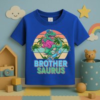 Retro Brother Saurus T-Rex Dinosaur Toddler T-Shirt