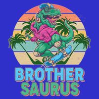 Retro Brother Saurus T-Rex Dinosaur Toddler T-Shirt
