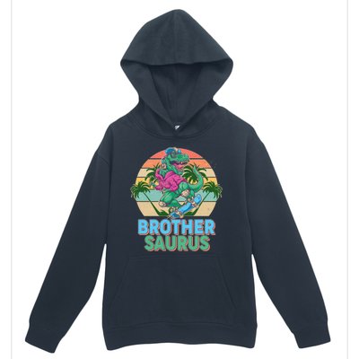 Retro Brother Saurus T-Rex Dinosaur Urban Pullover Hoodie