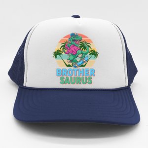 Retro Brother Saurus T-Rex Dinosaur Trucker Hat