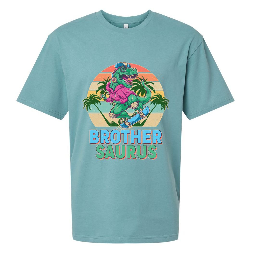 Retro Brother Saurus T-Rex Dinosaur Sueded Cloud Jersey T-Shirt