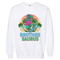 Retro Brother Saurus T-Rex Dinosaur Garment-Dyed Sweatshirt