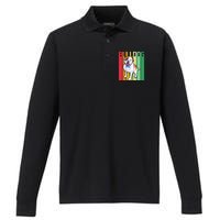 Retro Bulldog Performance Long Sleeve Polo