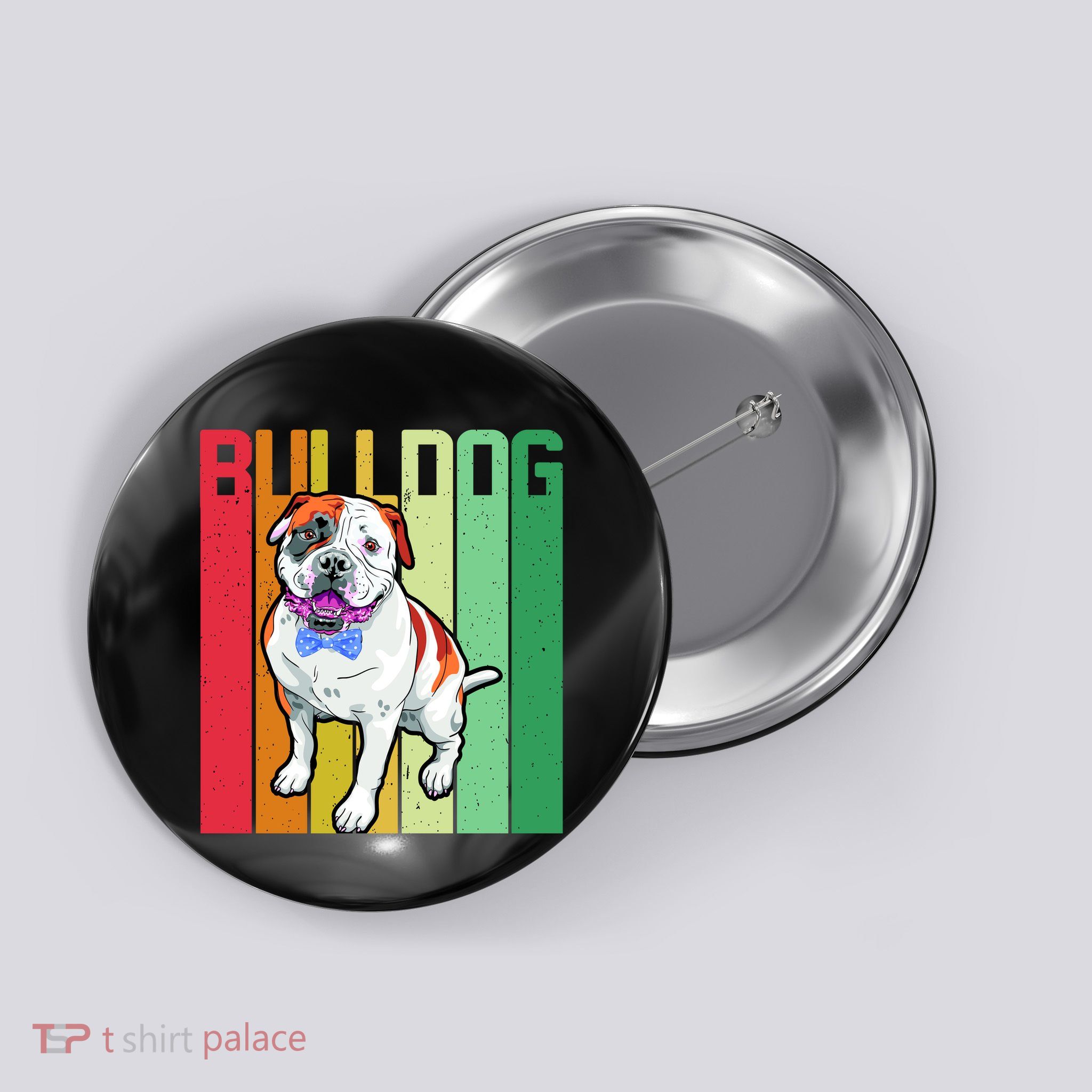 Retro Bulldog Button
