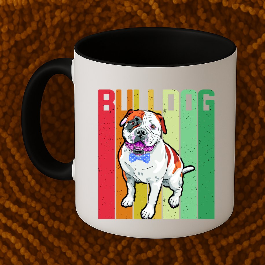 Retro Bulldog Mug