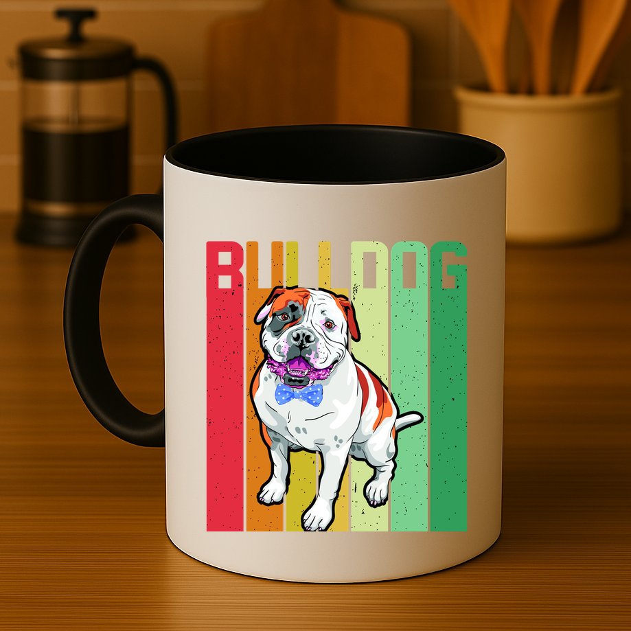 Retro Bulldog Mug