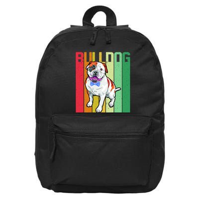 Retro Bulldog 16 in Basic Backpack