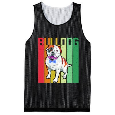 Retro Bulldog Mesh Reversible Basketball Jersey Tank