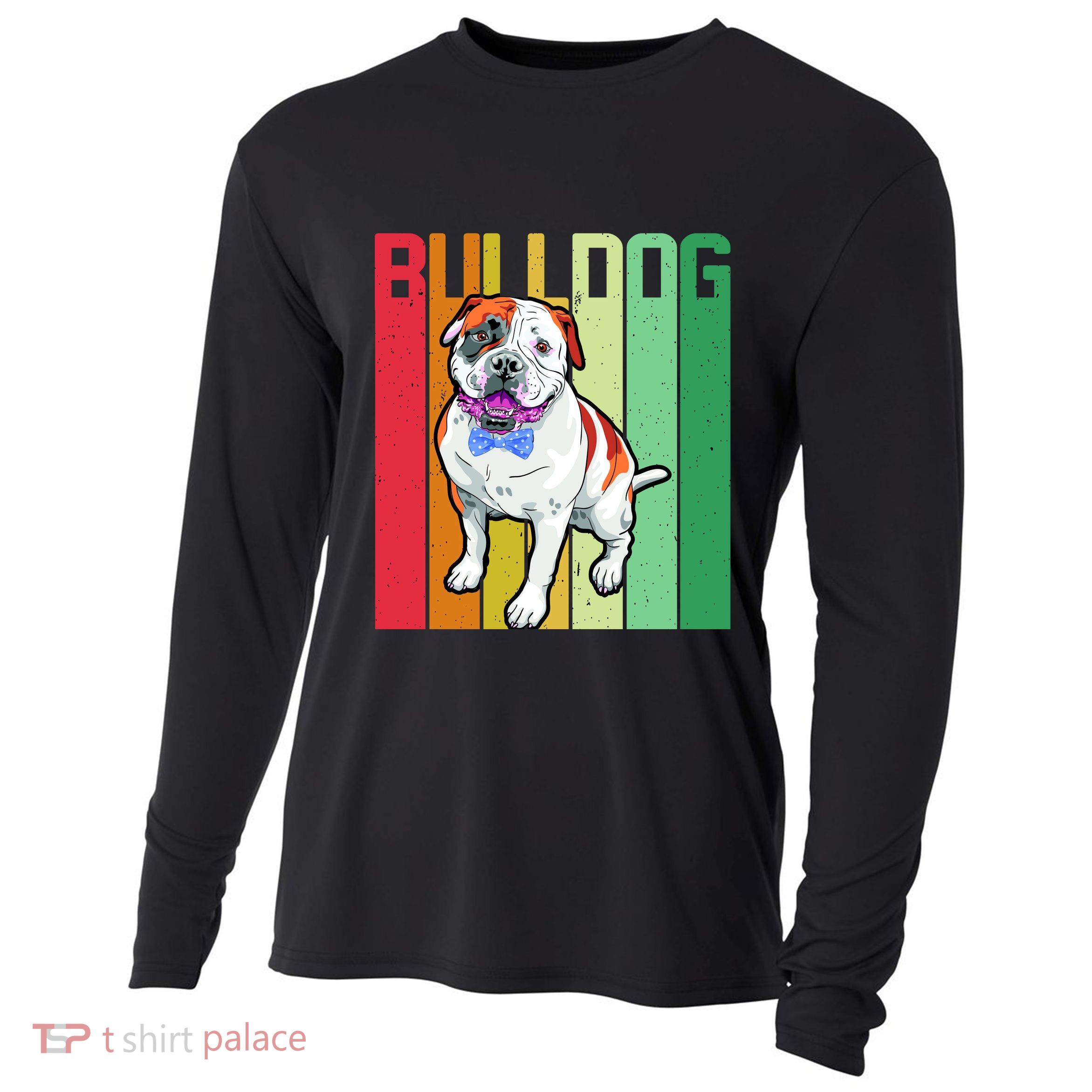 Retro Bulldog Cooling Performance Long Sleeve Crew