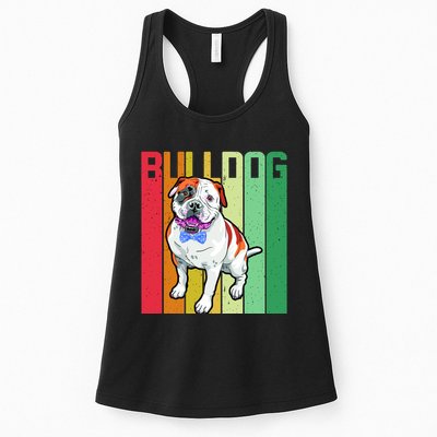 Retro Bulldog Womens Tank Top