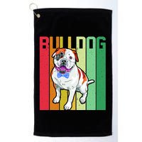 Retro Bulldog Golf Towel