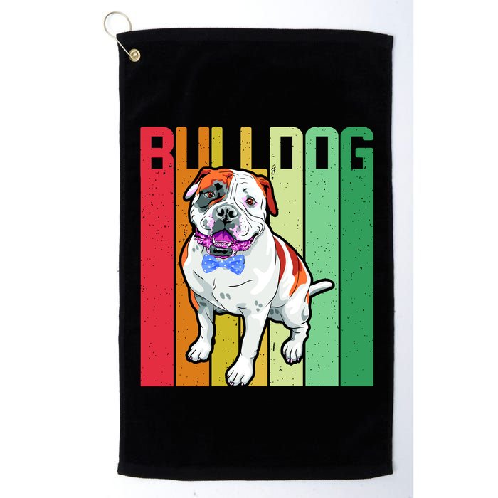 Retro Bulldog Golf Towel