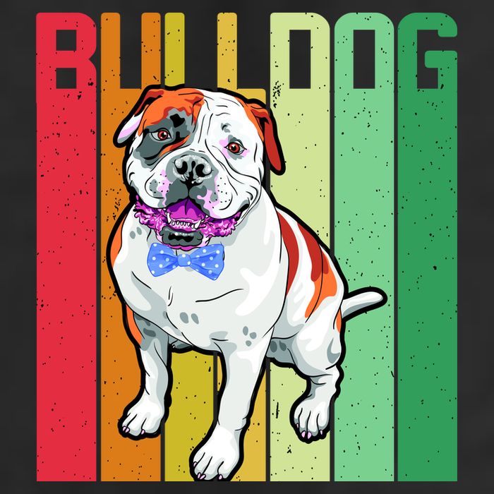 Retro Bulldog Golf Towel