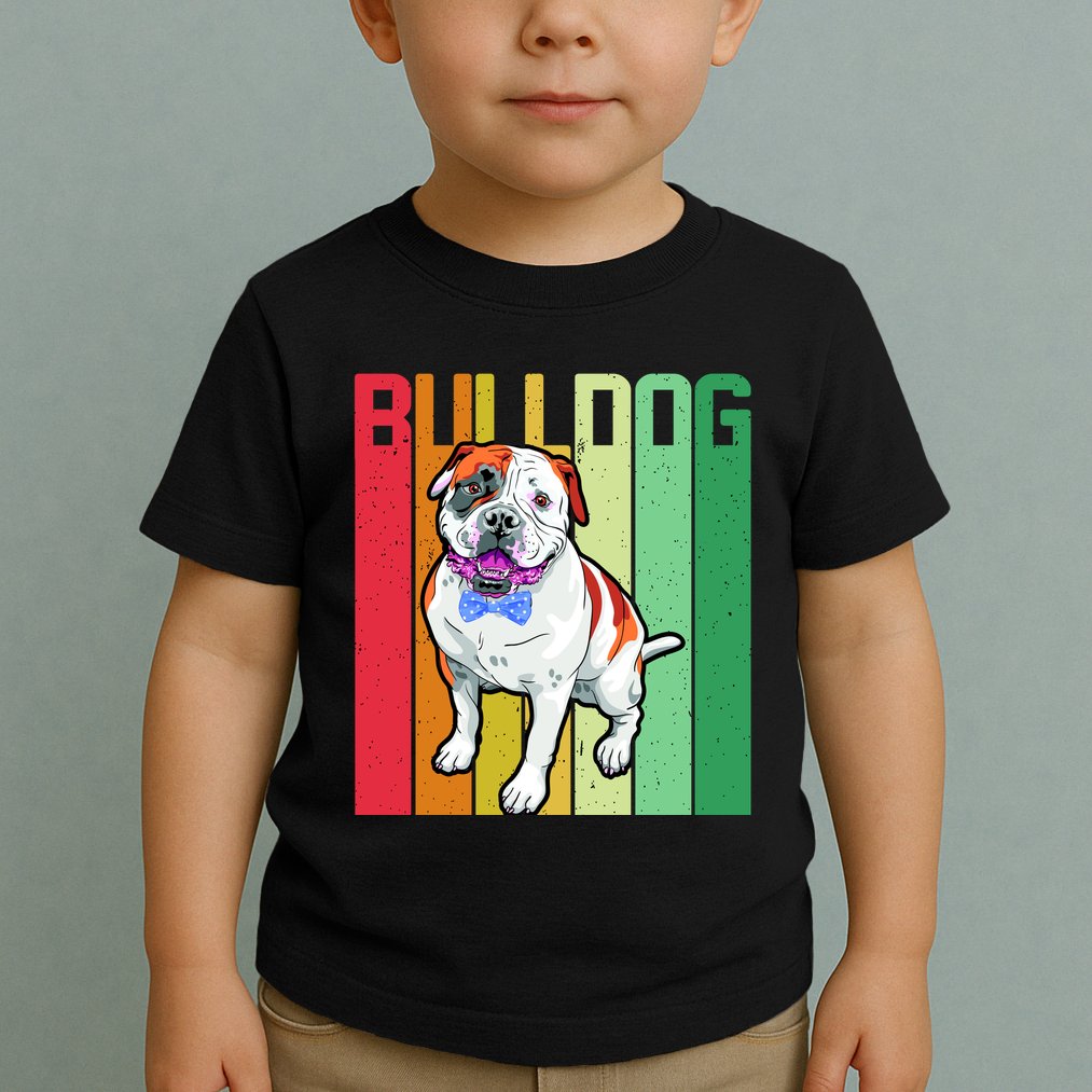Retro Bulldog Toddler T-Shirt
