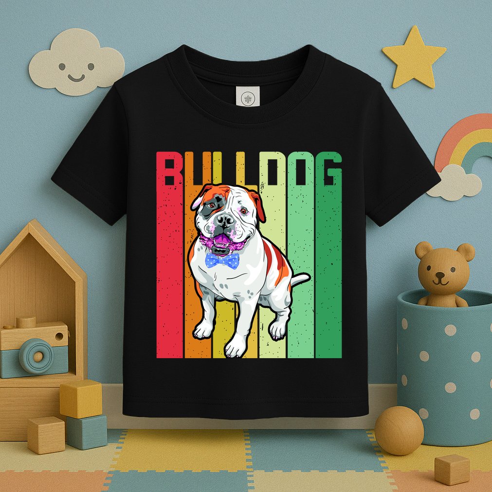 Retro Bulldog Toddler T-Shirt