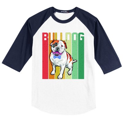 Retro Bulldog Baseball Sleeve Shirt