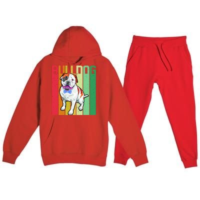 Retro Bulldog Premium Hooded Sweatsuit Set