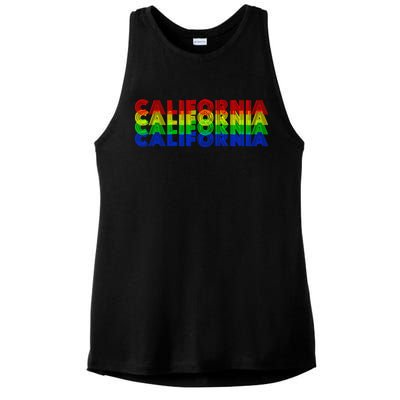 Retro California Ladies PosiCharge Tri-Blend Wicking Tank