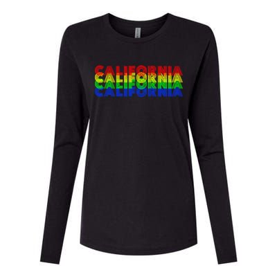 Retro California Womens Cotton Relaxed Long Sleeve T-Shirt