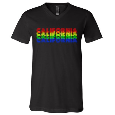 Retro California V-Neck T-Shirt