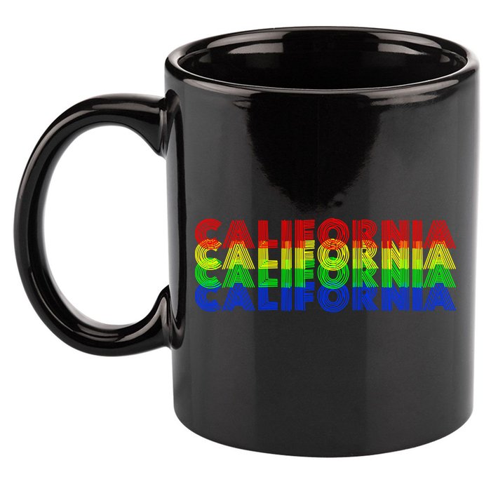 Retro California 11oz C Handle Ceramic Mug