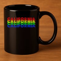 Retro California 11oz C Handle Ceramic Mug