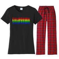 Retro California Women's Flannel Pajama Set