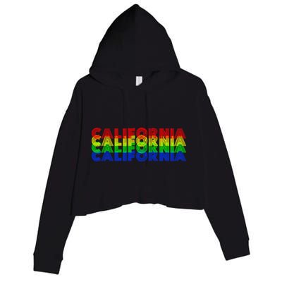 Retro California Crop Fleece Hoodie