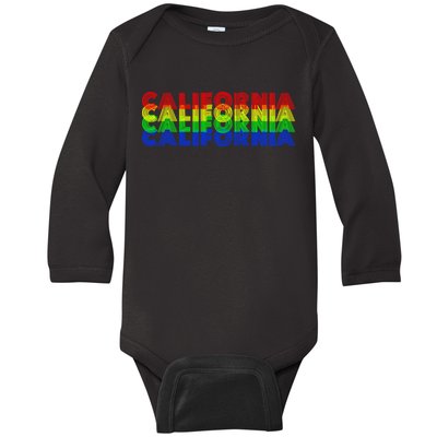 Retro California Baby Long Sleeve Bodysuit